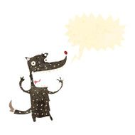 retro cartoon crazy wolf N2