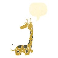 retro cartoon giraffe N2