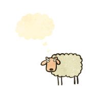retro cartoon sheep N2