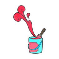 retro cartoon paint tin N2