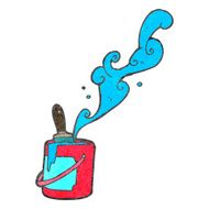 retro cartoon paint tin N3