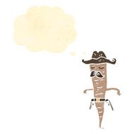 retro cartoon cowboy vegetable