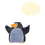 retro cartoon penguin N6