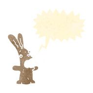 retro cartoon rabbit shouting