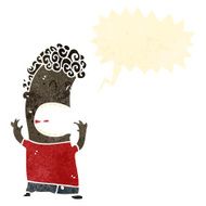 retro cartoon shouting boy