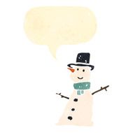 retro cartoon snowman N2