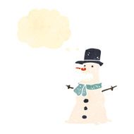 retro cartoon snowman N3