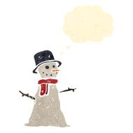 retro cartoon snowman N6