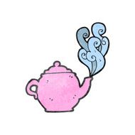 retro cartoon teapot