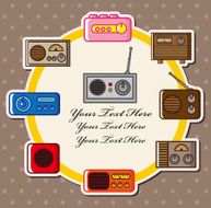 cartoon radio card