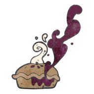 retro cartoon cherry pie