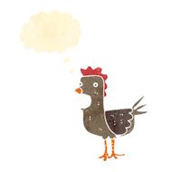 retro cartoon rooster