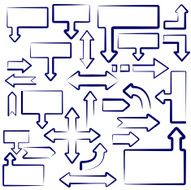 arrows set vector illustration sketch N2