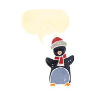 retro cartoon penguin N7