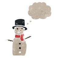 retro cartoon snowman N7
