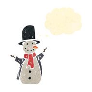 retro cartoon snowman N8