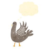retro cartoon pigeon