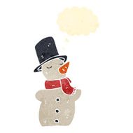 retro cartoon snowman N11