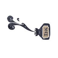 retro cartoon ink bottle