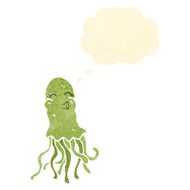 retro cartoon octopus