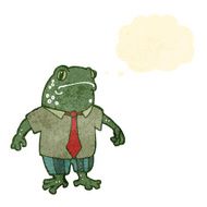 retro cartoon frog