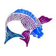 retro cartoon japanese fish N2