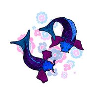 retro cartoon japanese fish N3