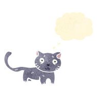 retro cartoon staring cat
