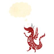 retro cartoon dragon