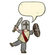 retro cartoon knight N2