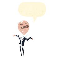 retro cartoon big head businessman N2