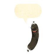 retro cartoon sausage