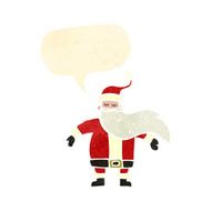 retro cartoon santa