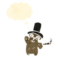 cartoon teddy bear with top hat