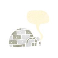 retro cartoon igloo