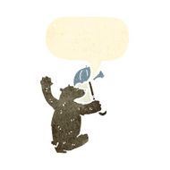 retro cartoon bear N7