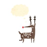 retro cartoon reindeer