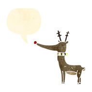 retro cartoon reindeer N2