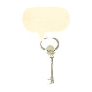 retro cartoon magic key