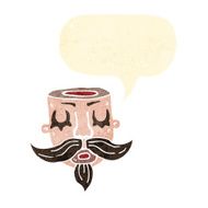 retro cartoon man with open mind