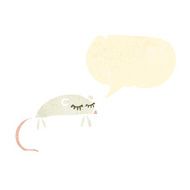 retro cartoon white mouse N2