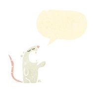 retro cartoon white mouse N4