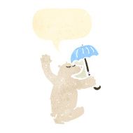 retro cartoon polar bear N4