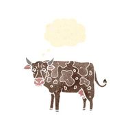 retro cartoon cow N6