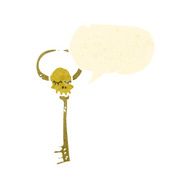 retro cartoon magic key N2