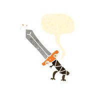 retro cartoon magic sword