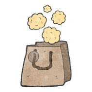 retro cartoon paper bag