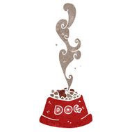 steaming dog food cartoon