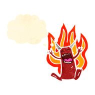 flaming little devil cartoon character