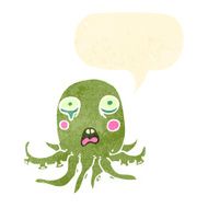 retro cartoon octopus N3